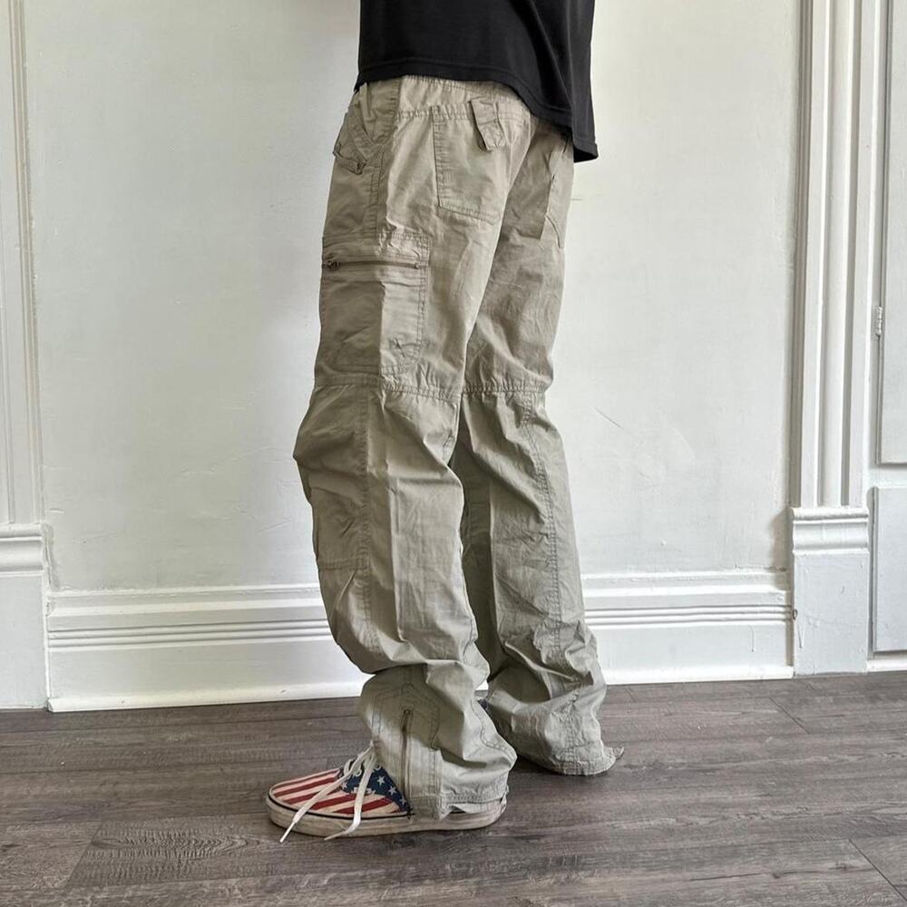 Vintage Y2K 00s Madonna Tie Waist Tactical Rave Cargo Pants